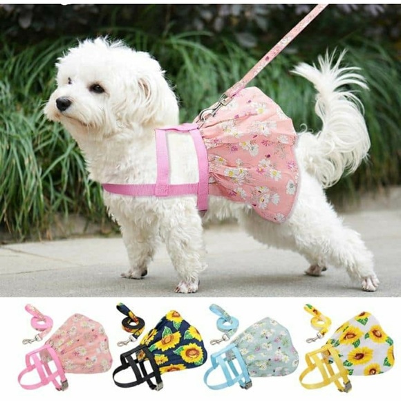 Other - Floral pet harness vest dress